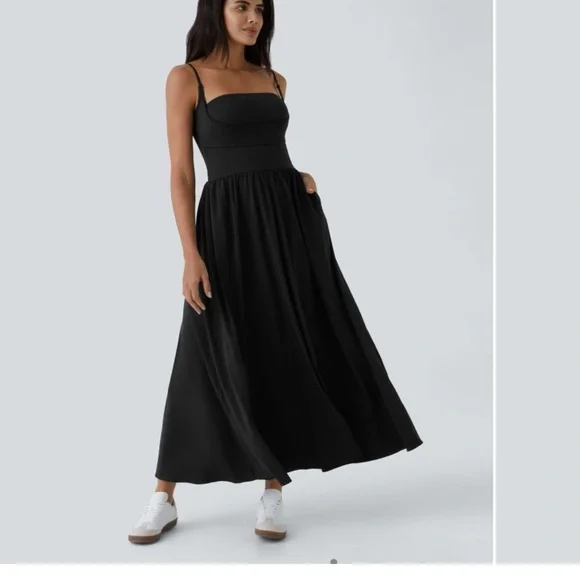 slim fit dress slacks Short Fit & Flare Slip Evening Dress